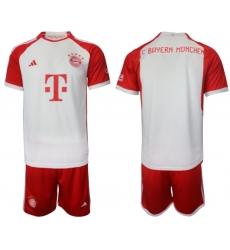 Men's Bayern Munich Blank 2023-24 White Home Soccer Jersey