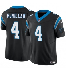 Men's Carolina Panthers #4 Tetairoa McMillan Black 2025 Draft F.U.S.E. Vapor Limited Football Stitched Jersey