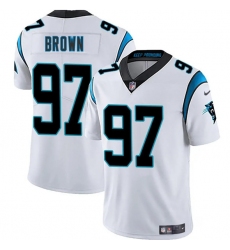 Men's Carolina Panthers #97 Bobby Brown White 2025 Vapor Limited Football Stitched Jersey