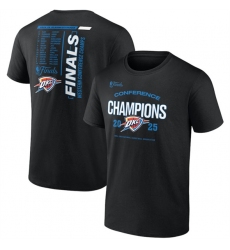 Men's Oklahoma City Thunder Black 2025 Western Conference Champions Roster Buzzer Beater T-Shirt