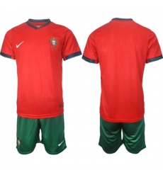 Men's Portugal Team Blank 2024-25 Red Home Soccer Jersey