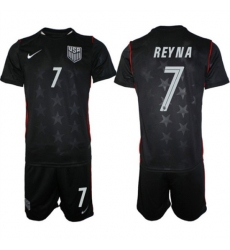 Men's United States #7 Gio Reyna Black 2026 Away Soccer Jersey Suit