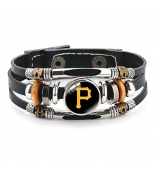 Pittsburgh Pirates MLB Pro football team jewel cowhide bracelet leather hand jewelry
