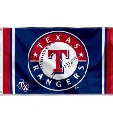2Pcs WinCraft Texas Rangers Circle Logo 3x5 Foot Grommet Banner Flag