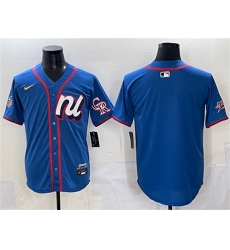 Men's National League Colorado Rockies Blank Blue 2025 All-Star Edition Limited Stitched Baseball Jersey