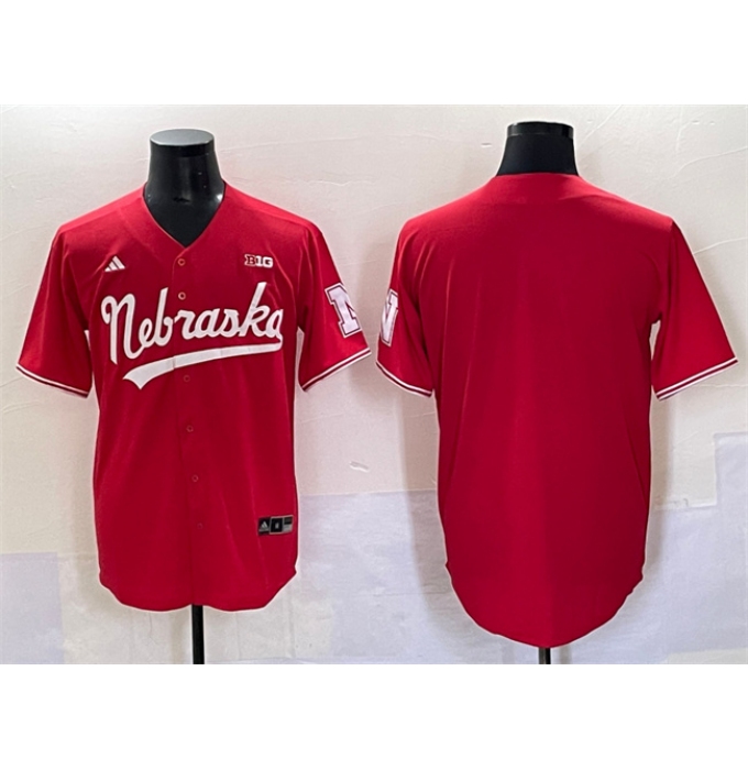 Men's Nebraska Huskers Blank Red With Stitched Jersey