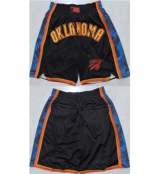 Mens Oklahoma City Thunder Black Shorts (Run Small)