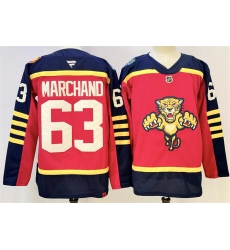 Men's Florida Panthers #63 Brad Marchand Red 2026-2026 Winter Classic Stitched Hockey Jersey