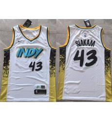 Men's Indiana Pacers #43 Pascal Siakam White 2025 City Edition Stitched Basketball Jersey