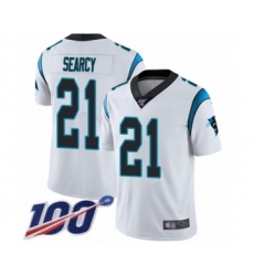 Men's Carolina Panthers #21 Da'Norris Searcy White Vapor Untouchable Limited Player 100th Season Football Jersey