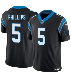 Men's Carolina Panthers #5 Jaelan Phillips Black 2025 F.U.S.E. Vapor Limited Stitched Football Jersey