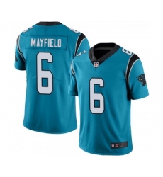 Men's Carolina Panthers #6 Baker Mayfield Blue Vapor Untouchable Limited Stitched Jersey