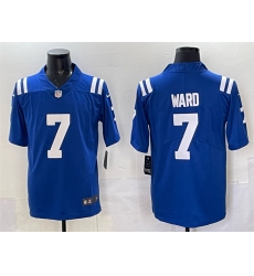 Men's Indianapolis Colts #7 Charvarius Ward Blue Vapor Limited Football Stitched Jersey