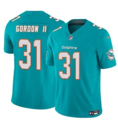 Men's Miami Dolphins #31 Ollie Gordon II Aqua 2025 F.U.S.E. Vapor Limited Football Stitched Jersey