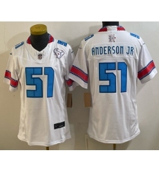 Women's Houston Texans #51 Will Anderson Jr White 2026 FUSE Rivalries Collection Limited Stitched Jersey