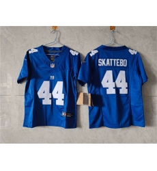 Women's New York Giants #44 Cam Skattebo Blue F.U.S.E. Vapor Limited Stitched Jersey(Run Small)