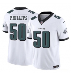 Men's Philadelphia Eagles #50 Jaelan Phillips White 2025 F.U.S.E. Vapor Untouchable Limited Football Stitched Jersey