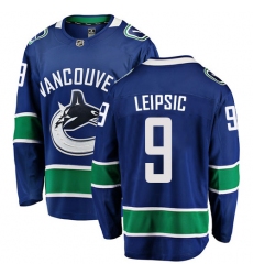 Men's Vancouver Canucks #9 Brendan Leipsic Fanatics Branded Blue Home Breakaway NHL Jersey