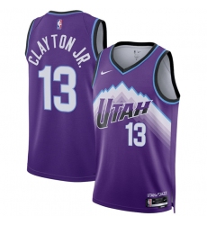 Men's Utah Jazz #13 Walter Clayton Jr. Purple 2025 Icon Edition Stitched Basketball Jersey