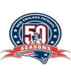 Stitched New England Patriots 50th Anniversary Jersey Patch