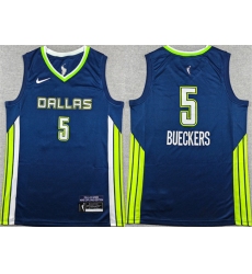 Men's Dallas Wings #5 Paige Bueckers Navy Stitched Basketball Jersey