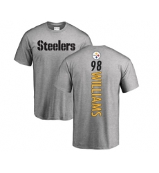 Football Pittsburgh Steelers #98 Vince Williams Ash Backer T-Shirt