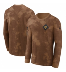 Men's Chicago Bears Brown 2023 Salute To Service Long Sleeve T Shirt