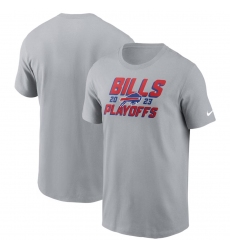 Men's Buffalo Bills Gray 2023 Playoffs Iconic T-Shirt