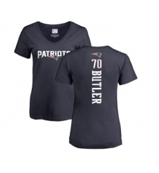 Football Women's New England Patriots #70 Adam Butler Navy Blue Backer T-Shirt