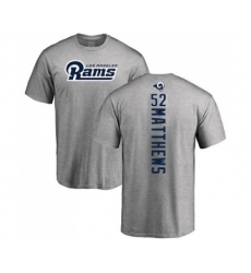 Football Los Angeles Rams #52 Clay Matthews Ash Backer T-Shirt