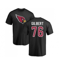 Football Arizona Cardinals #76 Marcus Gilbert Black Name & Number Logo T-Shirt