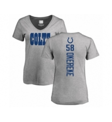 Football Women's Indianapolis Colts #58 Bobby Okereke Ash Backer T-Shirt
