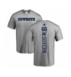 Football Dallas Cowboys #66 Connor McGovern Ash Backer T-Shirt