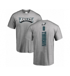 Philadelphia Eagles #8 Clayton Thorson Ash Backer T-Shirt