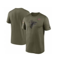 Men's Atlanta Falcons Football Olive 2021 Salute To Service Legend Performance T-Shirt