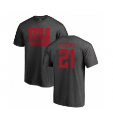Football New York Giants #21 Jabrill Peppers Ash One Color T-Shirt
