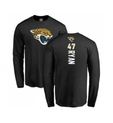 Football Jacksonville Jaguars #47 Jake Ryan Black Backer Long Sleeve T-Shirt