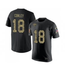 Football Men's Jacksonville Jaguars #18 Chris Conley Black Camo Salute to Service T-Shirt
