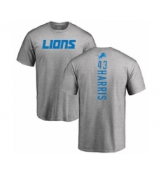 Football Detroit Lions #43 Will Harris Ash Backer T-Shirt
