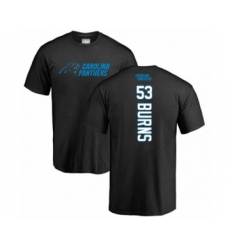 Football Carolina Panthers #53 Brian Burns Black Backer T-Shirt