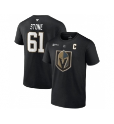 Men's Vegas Golden Knights #61 Mark Stone Black 2023 Stanley Cup Champions Name & Number T-Shirt