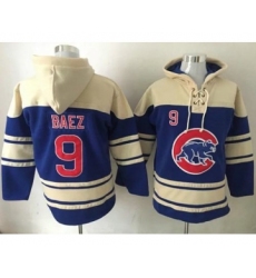 Cubs #9 Javier Baez Blue Sawyer Hooded Sweatshirt MLB Hoodie