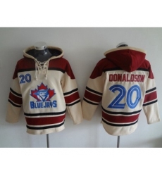 Men's Toronto Blue Jays #20 Josh Donaldson Cream MLB Baseball Hoodie