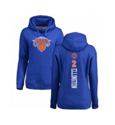 Basketball Women's New York Knicks #2 Wayne Ellington Royal Blue Backer Pullover Hoodie