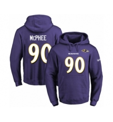 Football Men's Baltimore Ravens #90 Pernell McPhee Purple Name & Number Pullover Hoodie