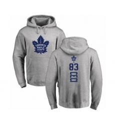 Hockey Toronto Maple Leafs #83 Cody Ceci Ash Backer Pullover Hoodie