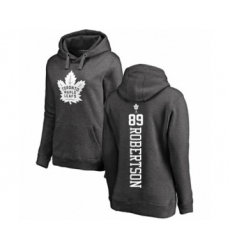 Hockey Women's Toronto Maple Leafs #89 Nicholas Robertson Charcoal One Color Backer Pullover Hoodie
