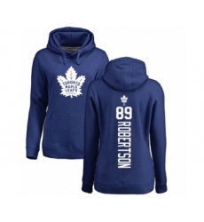 Hockey Women's Toronto Maple Leafs #89 Nicholas Robertson Royal Blue Backer Pullover Hoodie