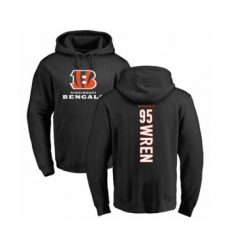 Football Cincinnati Bengals #95 Renell Wren Black Backer Pullover Hoodie