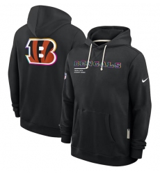 Men's Cincinnati Bengals Black 2025 Crucial Catch Dri-FIT Hoodie